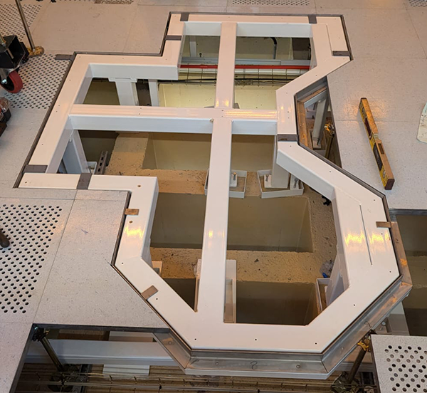 Access Floor Panel with Cut-outs for Service Entry